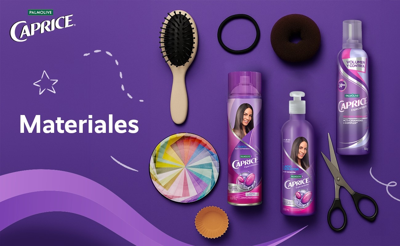 Materiales para peinado loco infantil